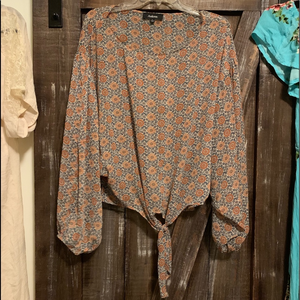 See through flowy blouse